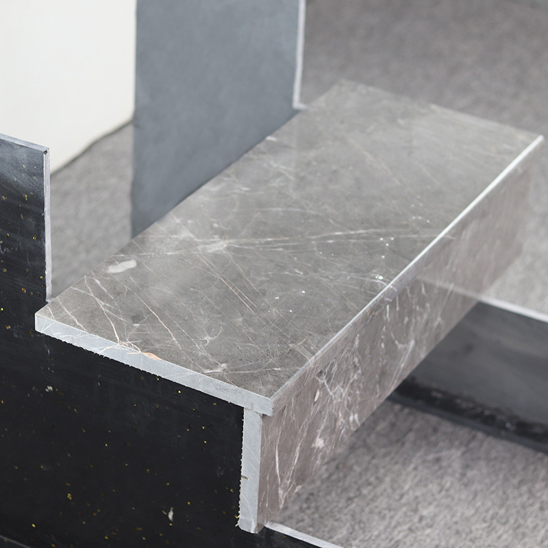 Conception moderne d'intérieur Grey Stair Slab d'escalier d'étapes de plancher de marbre naturel de mur en pierre