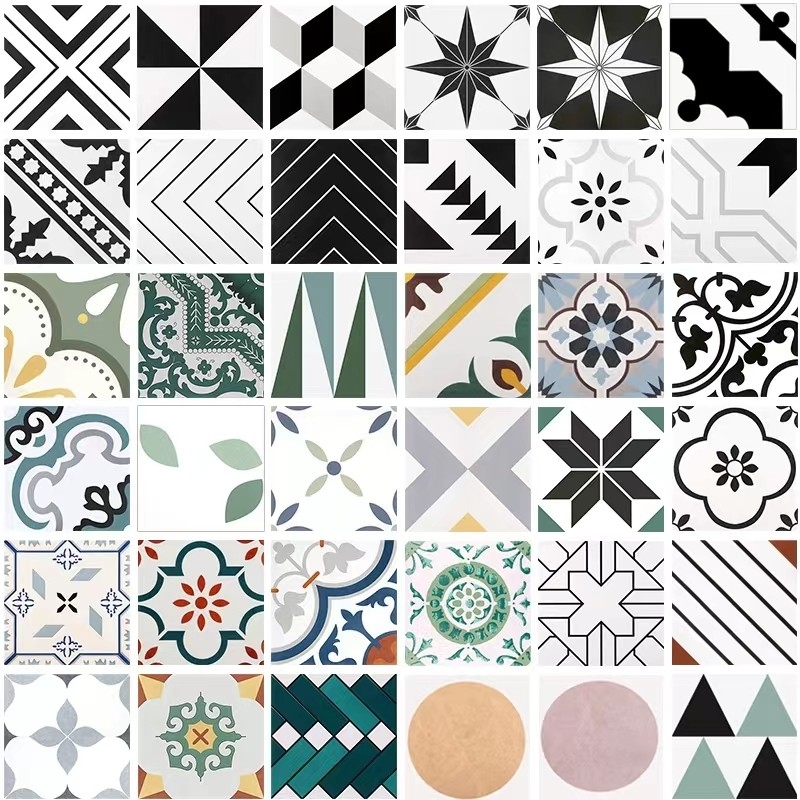 Tuile décorative rustique de fleur de porcelaine pour le plancher et le mur de salle de toilette de chambre à coucher de cuisine