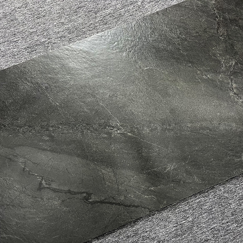Glissez non Matt 60 x 120 a glacé les carreaux de céramique Grey For Living Room Floor foncé rustique