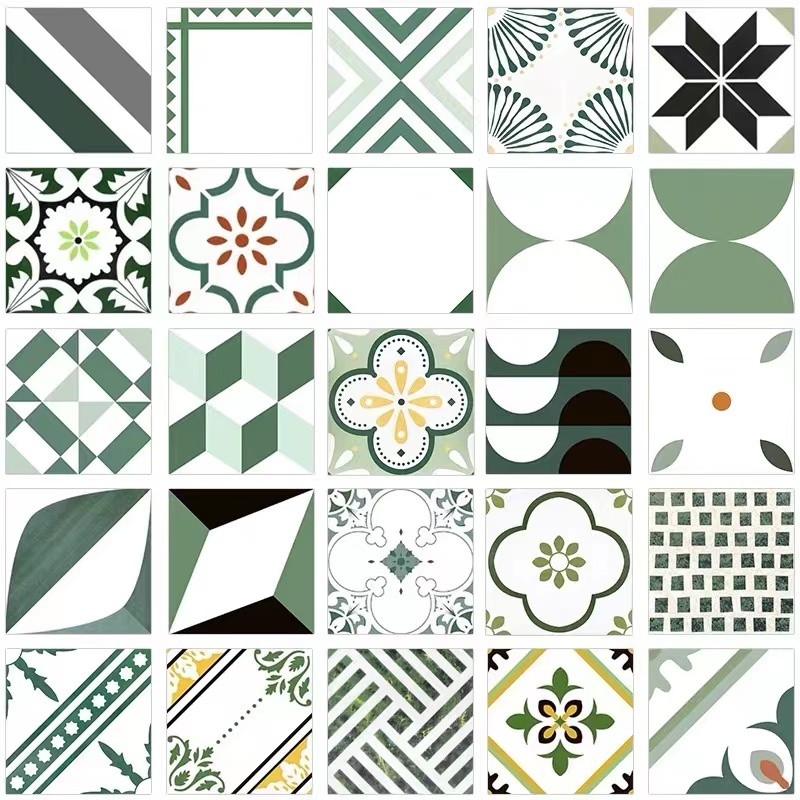 Le mur de cuisine a peint la tuile florale de porcelaine, tuiles intérieures extérieures de modèle de fleur de plancher