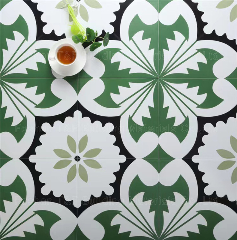 Le mur de cuisine a peint la tuile florale de porcelaine, tuiles intérieures extérieures de modèle de fleur de plancher
