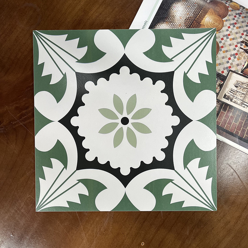 Le mur de cuisine a peint la tuile florale de porcelaine, tuiles intérieures extérieures de modèle de fleur de plancher