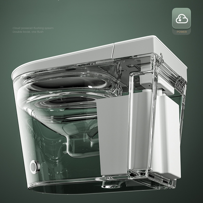 Bidet affleurant automatique électrique de carte de travail de cuvette des toilettes intelligente intelligente d'une seule pièce en céramique de plancher