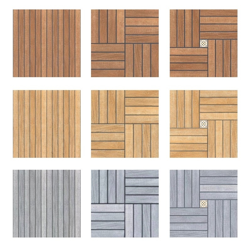 Tuiles rustiques non de glissement de porcelaine en bois extérieure de grain pour le balcon de terrasse de yard de jardin de patio