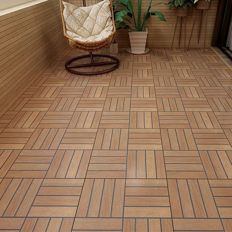 Tuiles rustiques non de glissement de porcelaine en bois extérieure de grain pour le balcon de terrasse de yard de jardin de patio