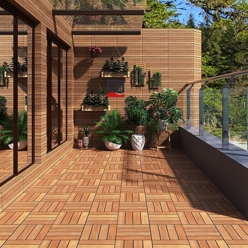 Tuiles rustiques non de glissement de porcelaine en bois extérieure de grain pour le balcon de terrasse de yard de jardin de patio