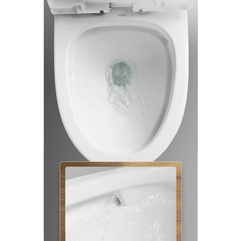 Rinçage en céramique du siphon 4,2/6L de toilette de salle de bains d'une seule pièce double au plancher