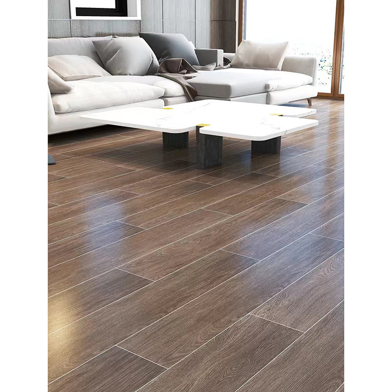 Matt Wood Grain Porcelain Tile vitré par 200x1200mm Brown Grey Indoor Wooden Look Antique