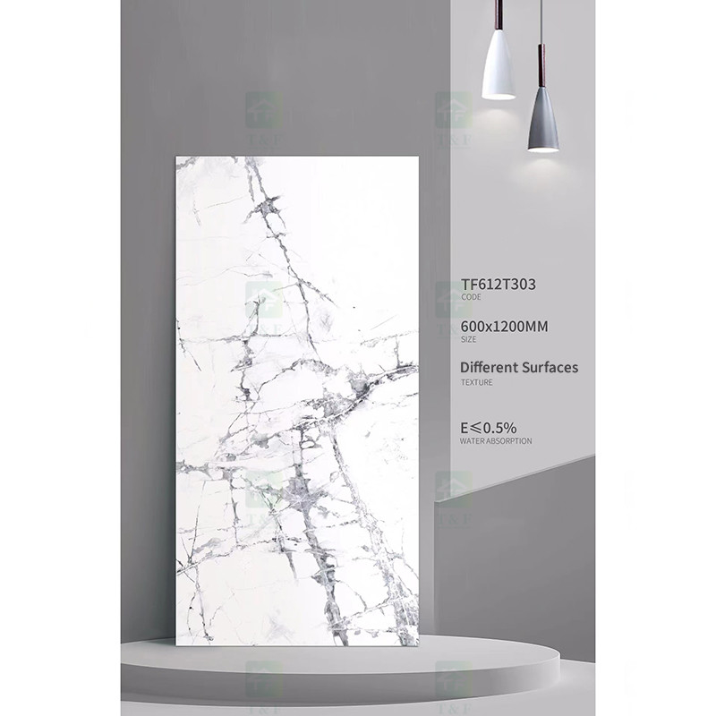 Tuiles rustiques de 600x1200 Matt Glazed Porcelain Tiles Marble de porcelaine en pierre de luxe de regard