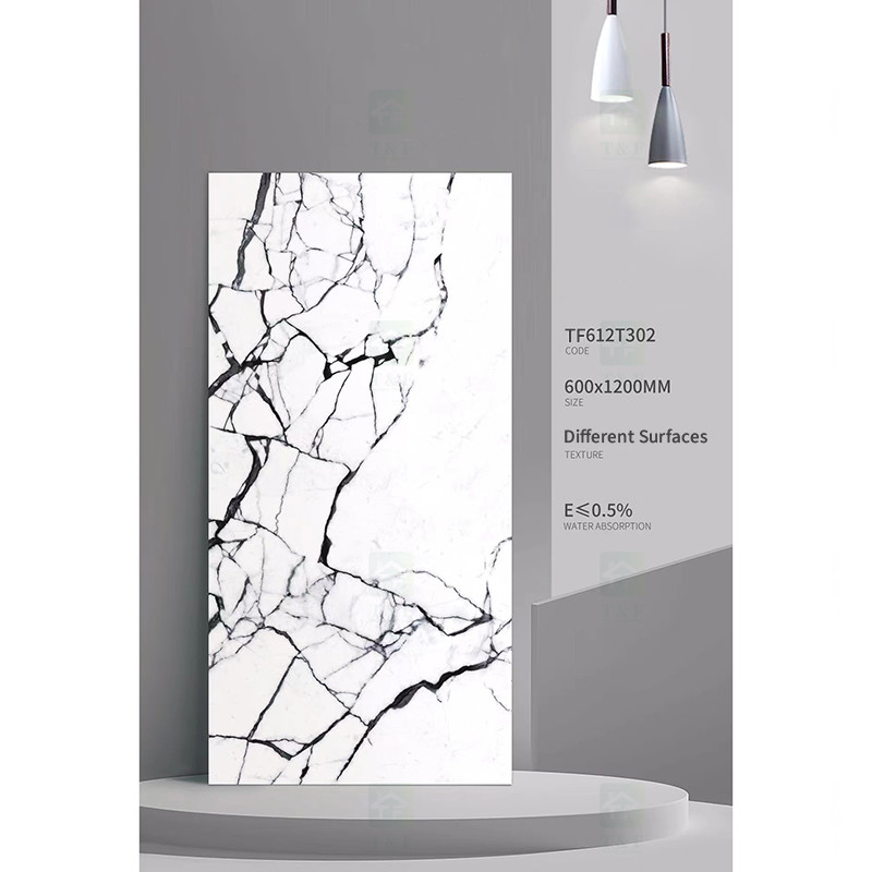 Tuiles rustiques de 600x1200 Matt Glazed Porcelain Tiles Marble de porcelaine en pierre de luxe de regard