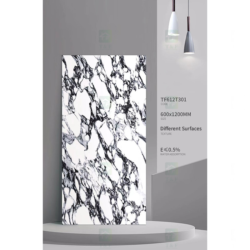 Tuiles rustiques de 600x1200 Matt Glazed Porcelain Tiles Marble de porcelaine en pierre de luxe de regard