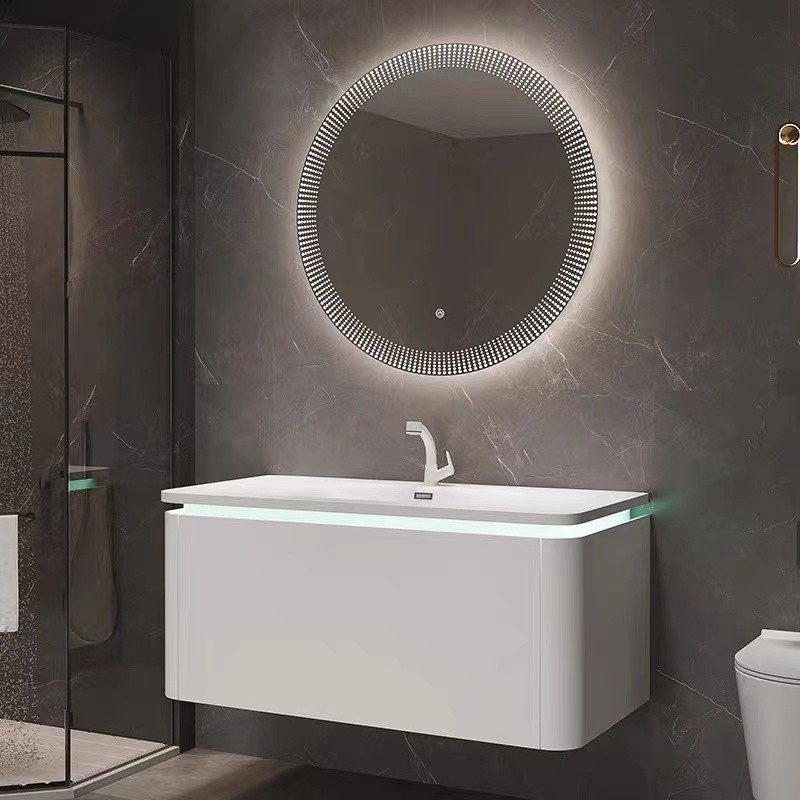 Type simple de tenture d'évier de salle de bains d'hôtel de luxe de Cabinet moderne de miroir de coiffeuse