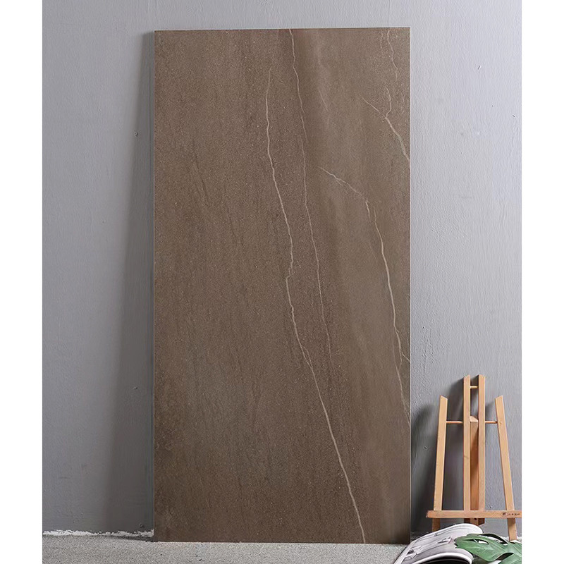 Carrelages intérieurs de nouvelle de style de Foshan couleur de Brown, tuiles rustiques du mur 600x1200