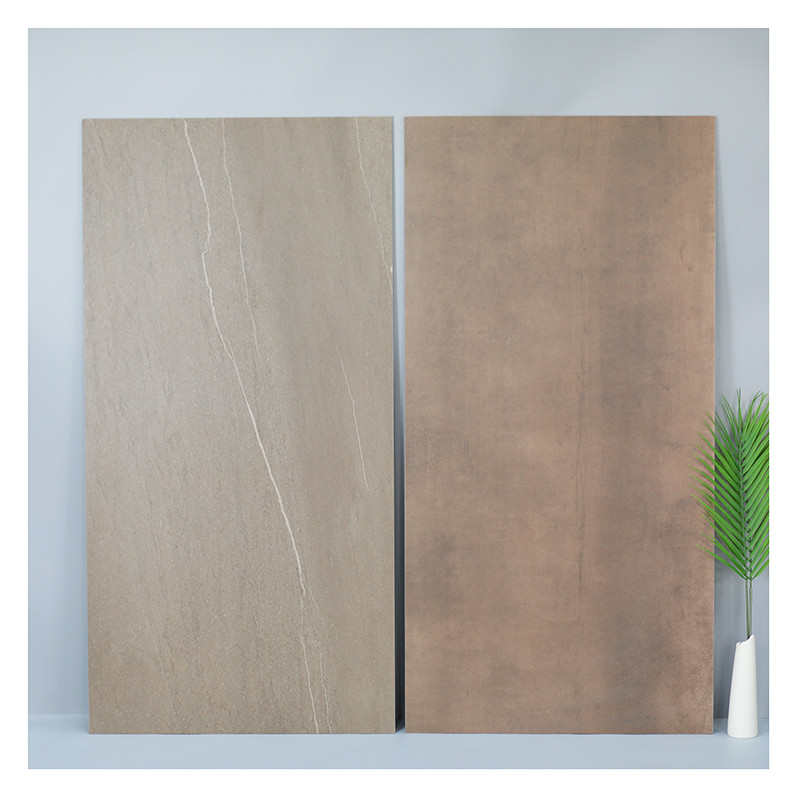 Carrelages intérieurs de nouvelle de style de Foshan couleur de Brown, tuiles rustiques du mur 600x1200