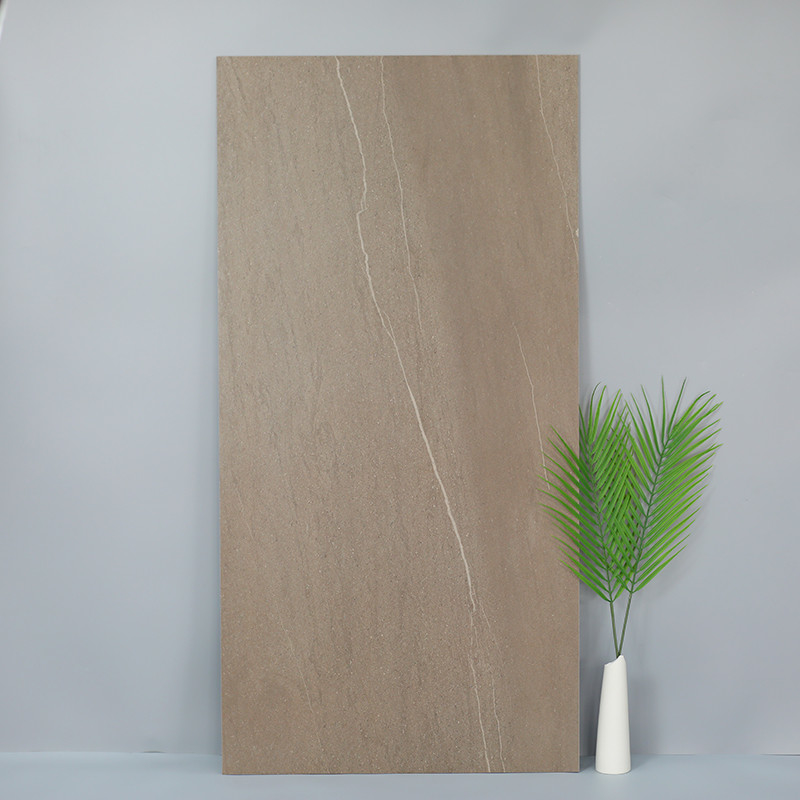 Carrelages intérieurs de nouvelle de style de Foshan couleur de Brown, tuiles rustiques du mur 600x1200