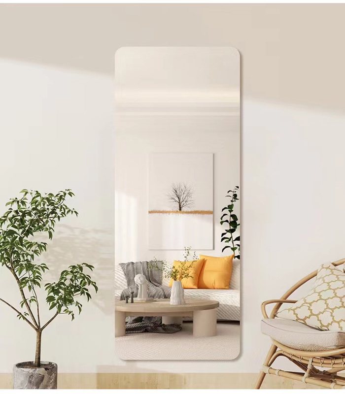 Miroir droit de grand plancher d'or de Barber Hair Salon Black And pour la station de salon
