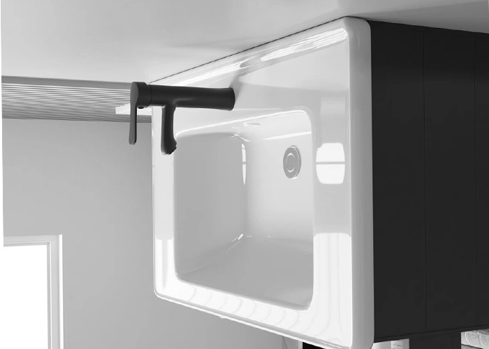 Ensemble moderne de flottement de luxe de vanité de Matte White Wall Mounted Bathroom de Cabinet de miroir de fournisseur de vanité de salle de bains