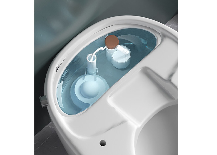 Une seule pièce en céramique de plancher de capteur de salle de bains de HOMIXE de bidet affleurant automatique électrique de luxe de carte de travail