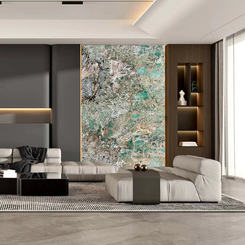 Emerald Green Onyx Marble Slab poli par pierre naturelle pour la décoration de mur intérieur