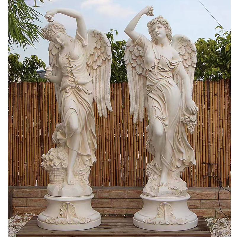 Madame extérieure Marble Stone Sculpture de décoration de jardin grandeur nature