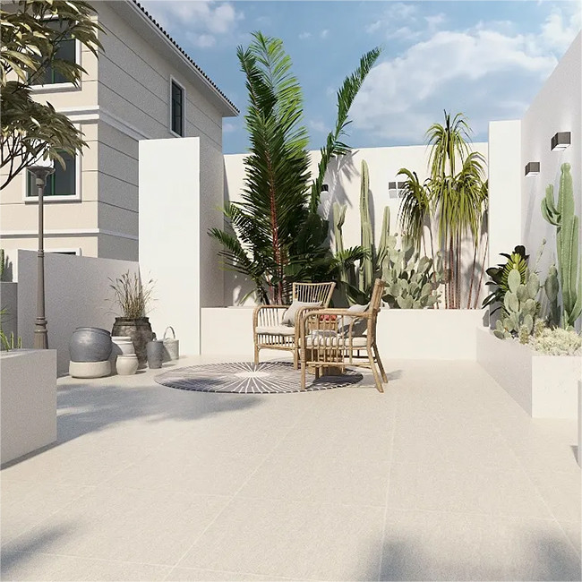 Du gris R12 Matte Surface Rustic Outdoor Porcelain de carrelage glissement non