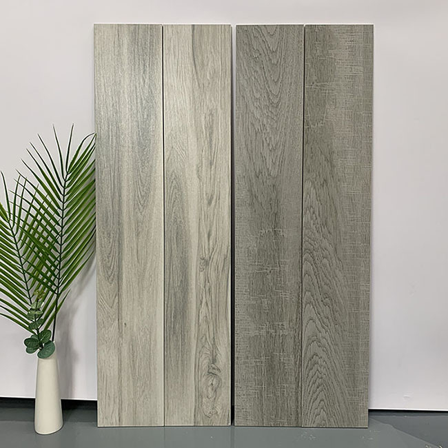 Imitation en bois solide donner aux carrelages une consistance rugueuse rustiques en bois de porcelaine intérieure Matte Finished