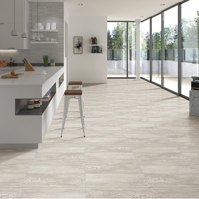 Imitation en bois solide donner aux carrelages une consistance rugueuse rustiques en bois de porcelaine intérieure Matte Finished