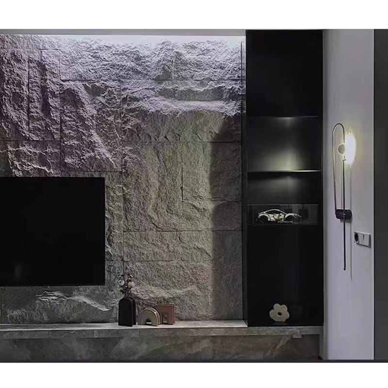 Panneaux en pierre de polyuréthane de culture de Faux d'unité centrale de revêtement extérieur d'intérieur artificiel du mur 3D
