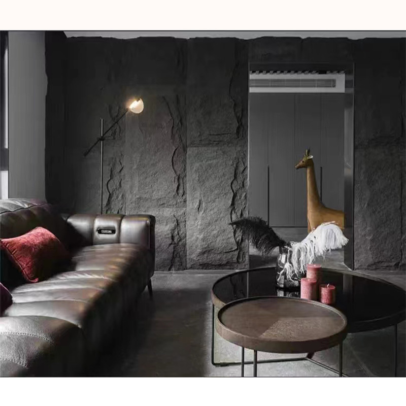 Panneaux en pierre de polyuréthane de culture de Faux d'unité centrale de revêtement extérieur d'intérieur artificiel du mur 3D
