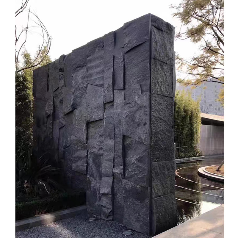 Panneaux en pierre de polyuréthane de culture de Faux d'unité centrale de revêtement extérieur d'intérieur artificiel du mur 3D