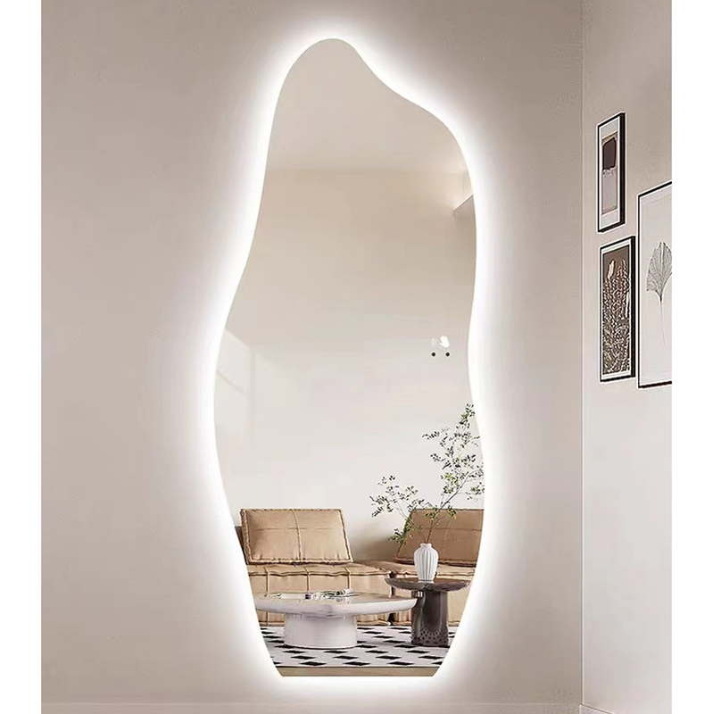 Le miroir Smart de décor de tenture formé par nuage irrégulier a mené le miroir de mur pour la salle de bains