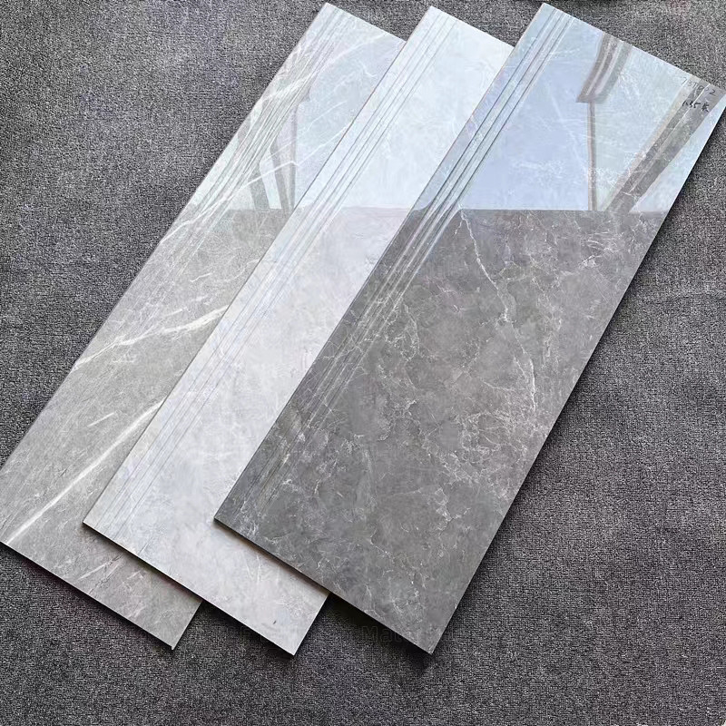 la porcelaine de marbre de regard de 1200*470mm couvre de tuiles les tuiles vitrées d'étape d'escalier de plancher polies plein par corps