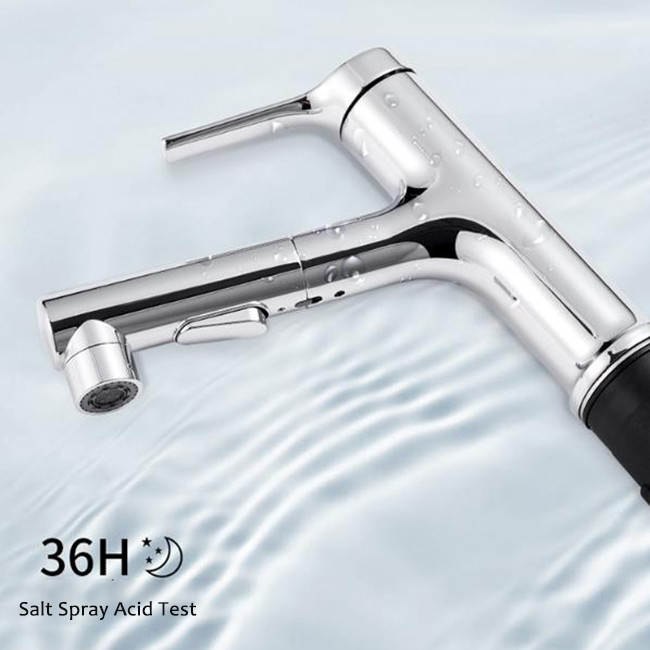 La rotation flexible chaude et à froid moderne retirent le robinet de bassin avec la fonction multi de deux jets