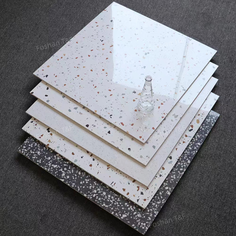 tuiles vitrées polies à haute brillance de sol de mosaïque de 60x60cm pour le plancher de mur de salle de bains de cuisine de salon