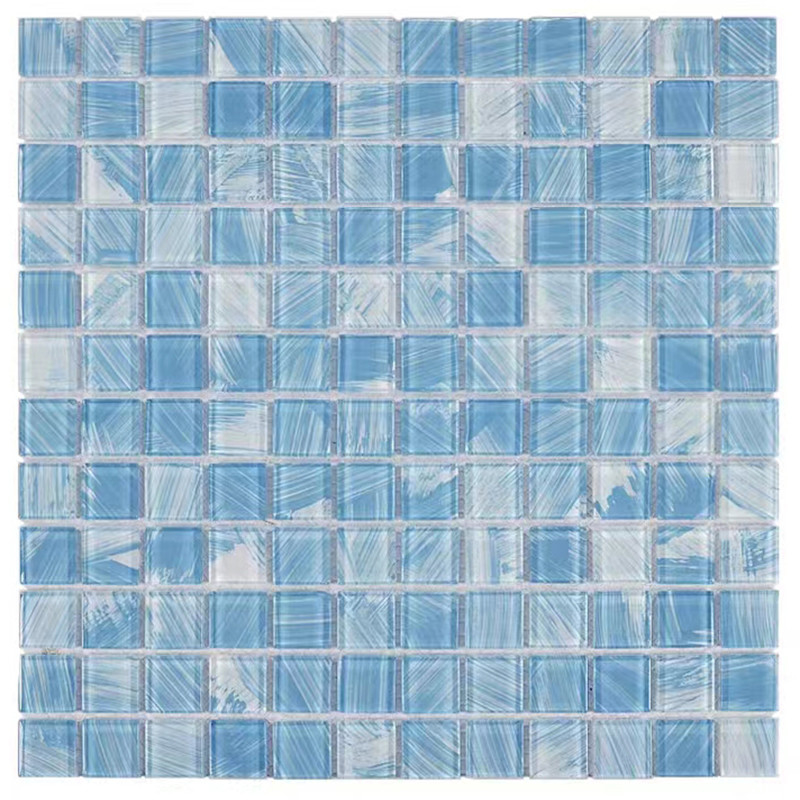 Carreaux de mosaïque en verre cristallin de 300x300 mm pour balcon cuisine salle de bain mur piscine carreaux