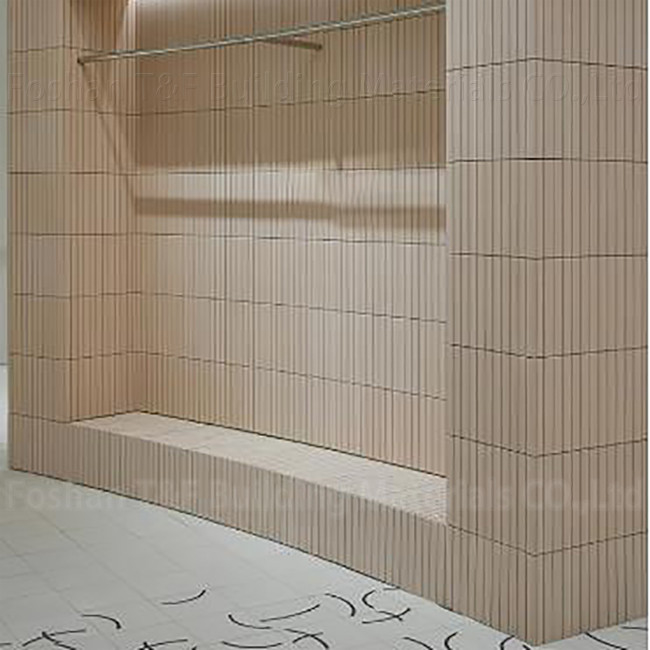 Mosaïque Jaune clair Magasin de vêtements Carreaux de pierre de marbre Longue bande Commercial Carreaux de fond de mur