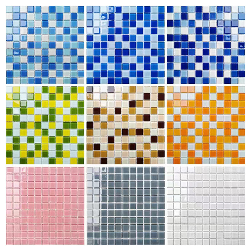 300x300mm mosaïque de verre cristallin carreaux de mur pour salle de bain piscine cuisine Backsplash