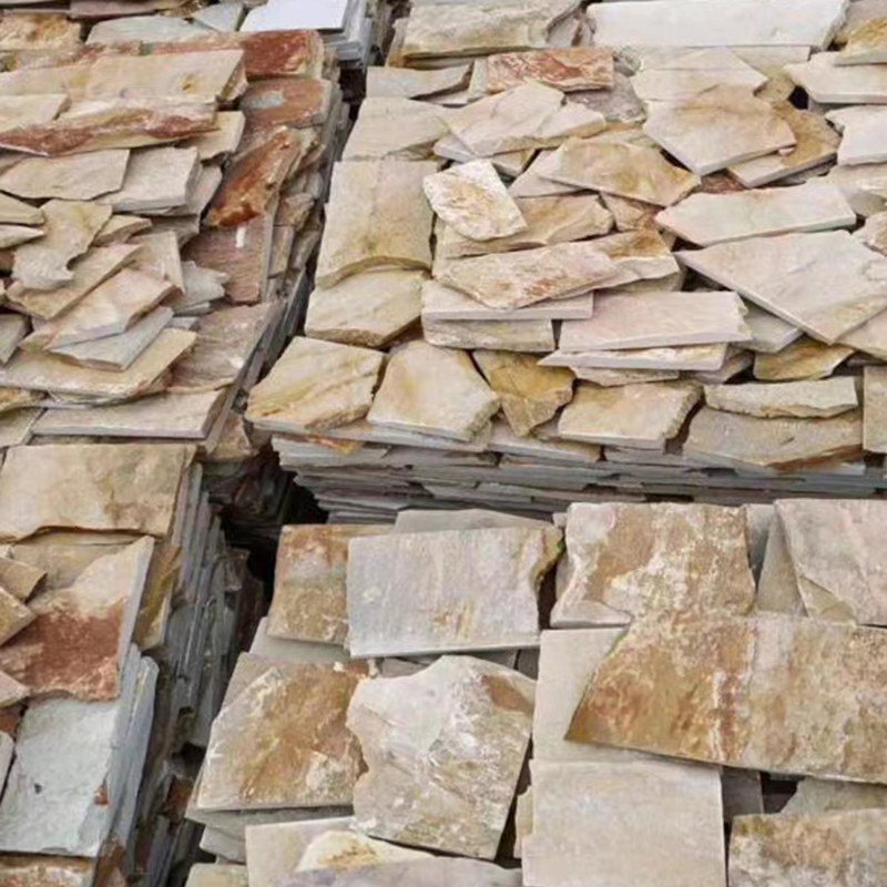 3D pierres de marbre naturel Random ardoise rouillée en maille de pierre de drapeau de jardin extérieur pavés de sol Carreaux de mur