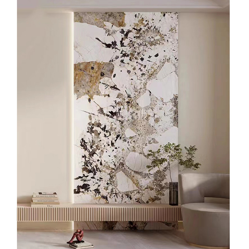 Hôtel de luxe en pierre de quartzite naturelle Villa salon décor mural Bureau de cuisine