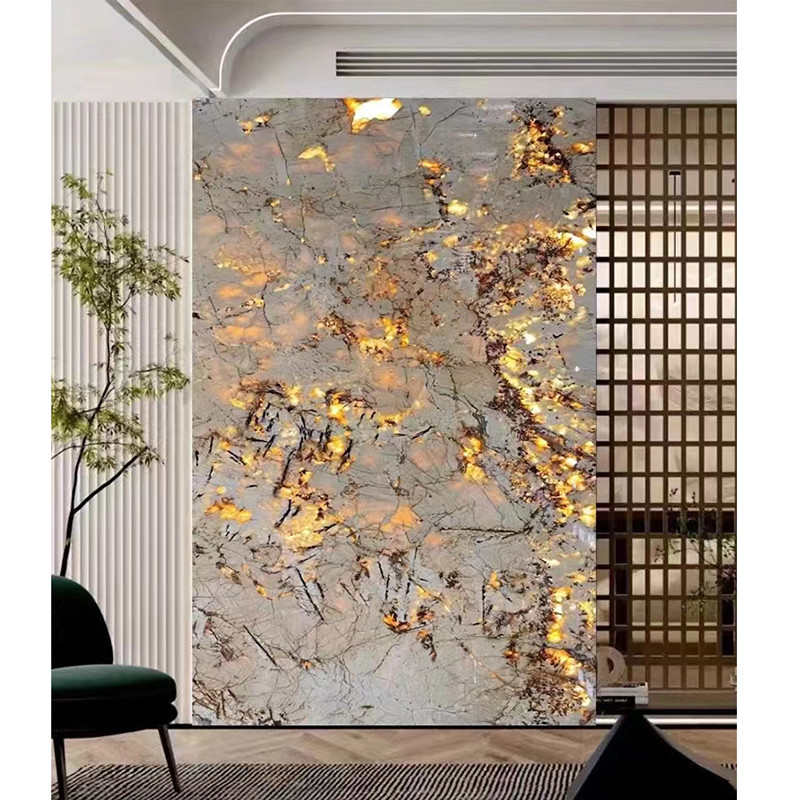 Hôtel de luxe en pierre de quartzite naturelle Villa salon décor mural Bureau de cuisine