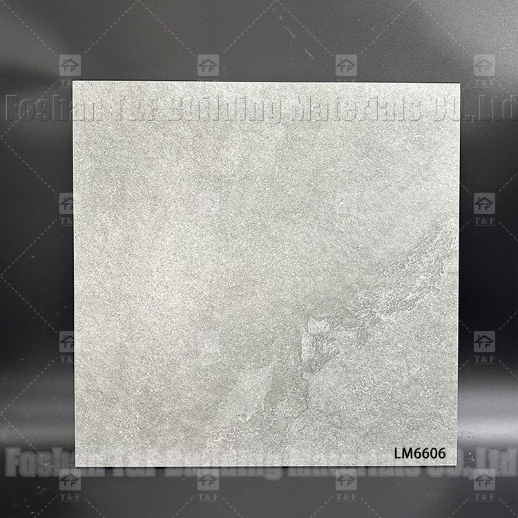 Carreaux en céramique de marbre gris 60x60 mm pour le sol et le mur de la chambre à coucher