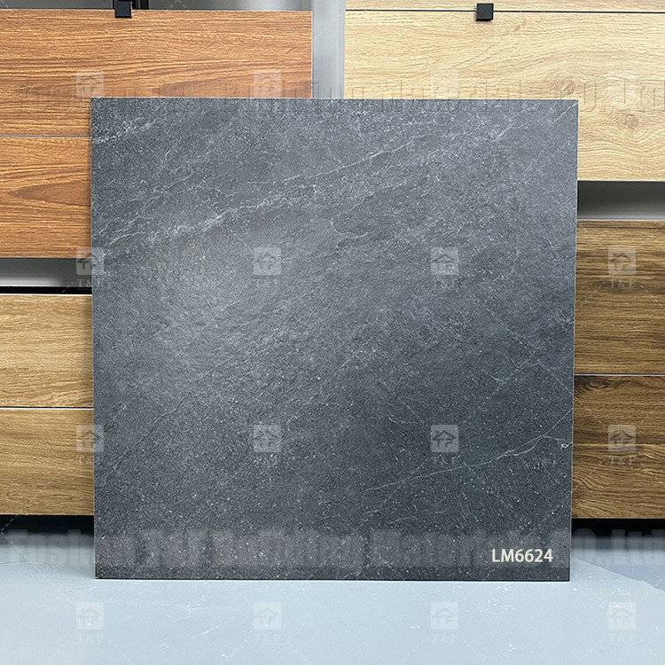 Carreaux en céramique de marbre gris 60x60 mm pour le sol et le mur de la chambre à coucher