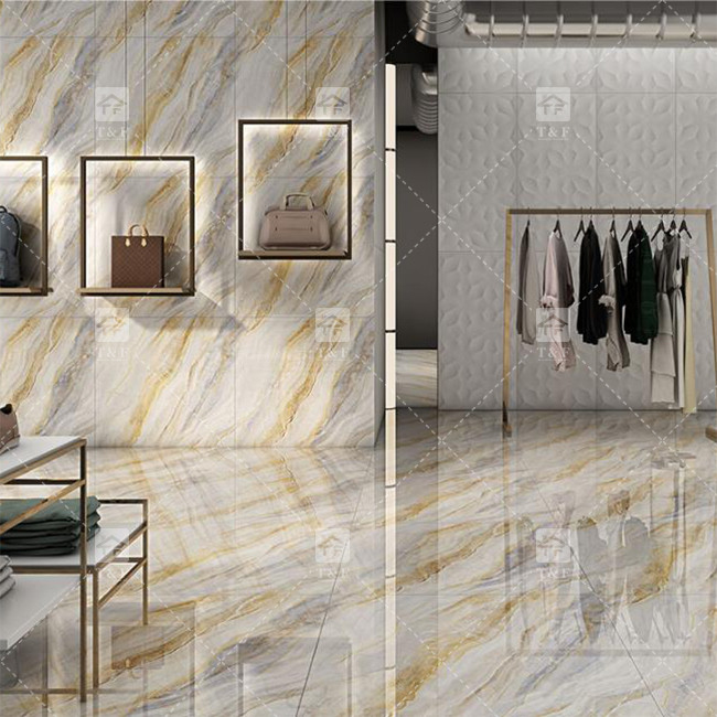 Des carreaux de porcelaine de luxe pour le salon.