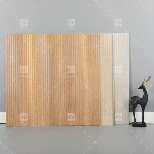 Grille tirée par le trou d'imitation bois Grain Carreaux céramiques Balcon Plancher Texture de luxe Fond de mur