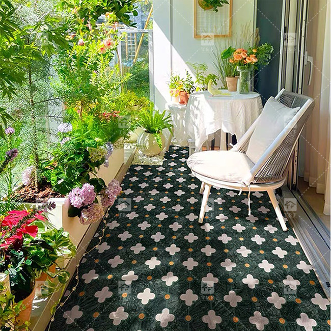 Modèle de fleurs à jet d'eau mosaïque de pierre de marbre Carreaux de salle de bain pour la décoration intérieure