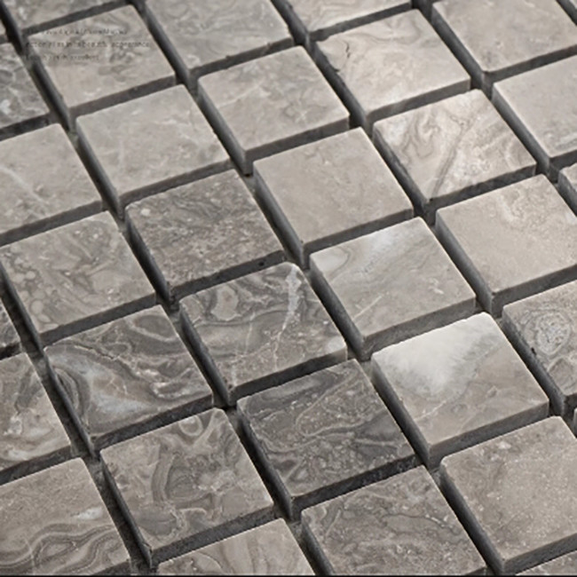 Carreaux de mosaïque de pierre de marbre naturel Carreaux de sol de salle de bain Carreaux d' étang de poisson Carreaux de fond antique