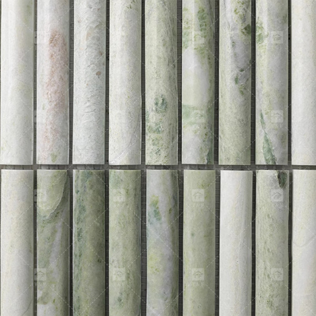 Modèle en marbre 3D arc longue bande mosaïque carreaux muraux pour le sol de la télévision toile de fond de la cuisine Backsplash