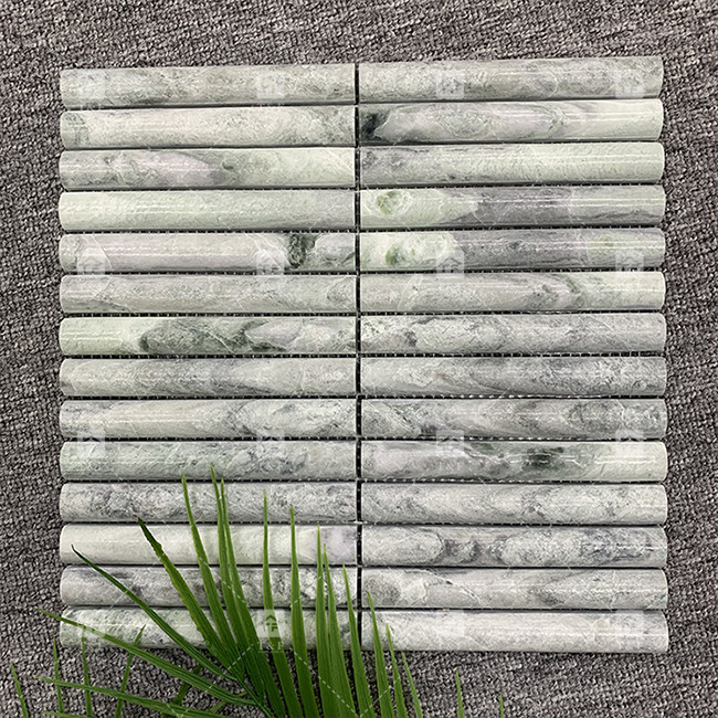 Modèle en marbre 3D arc longue bande mosaïque carreaux muraux pour le sol de la télévision toile de fond de la cuisine Backsplash