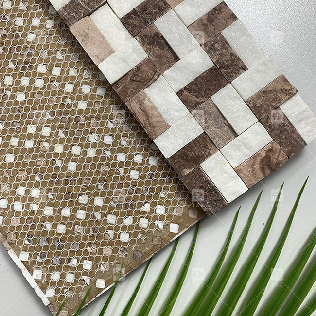 Marbre de pierre regarde mosaïque carreaux surface mate décorer salle de bain cuisine Backsplash