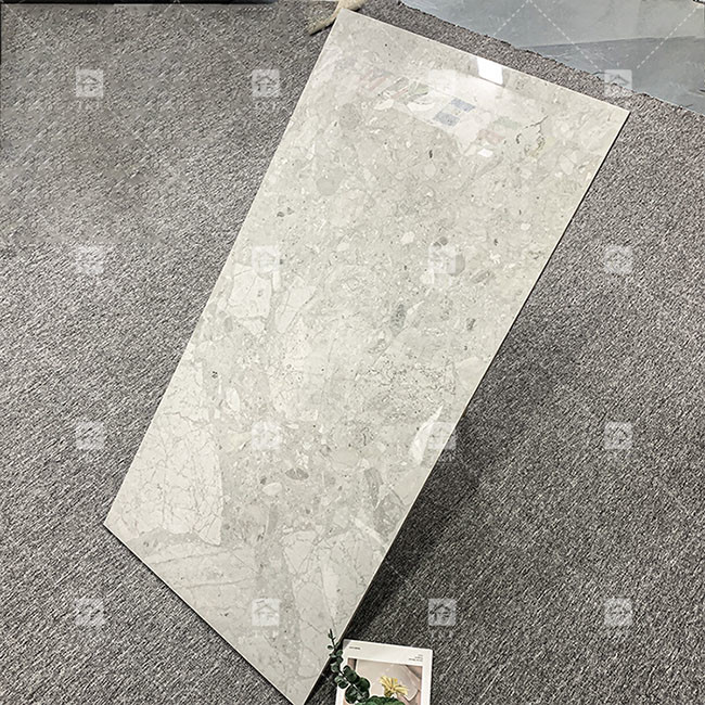 Carreaux de luxe 600x1200mm corps entier brillant poli vitré pour le sol Carreaux de porcelaine de marbre